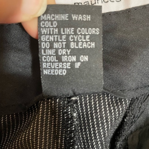 Maurice’s Gray Pinstripe Dress Pants Low Rise Boot Cut Juniors Size 5/6 Long Y2K - Picture 4 of 12